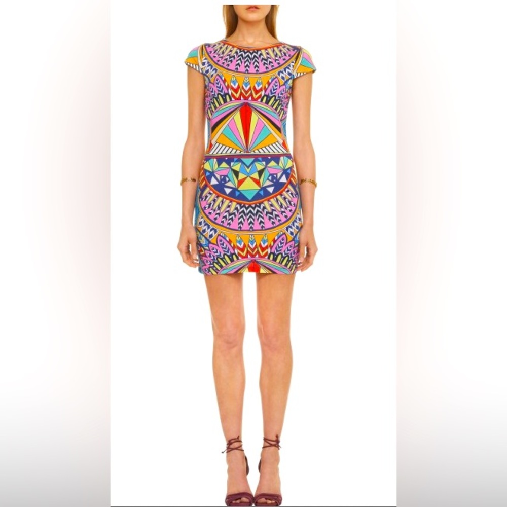 Mara Hoffman Cap Sleeve Mini Dress Tribal Print XS